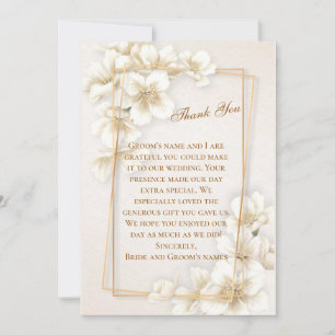 Spring Dogwood Flower Wedding Thank You Card 