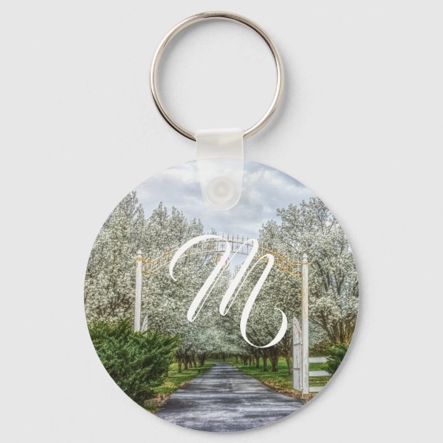 Spring Drive Home Monogram Key Ring (Front)