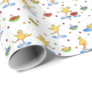 Spring Ducks Wrapping Paper