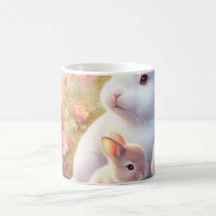 Spring Easter Bunny Family Floral Garden Coffee Mug
