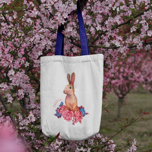 Spring Easter Bunny | Personalised Tote Bag (Creator Uploaded)