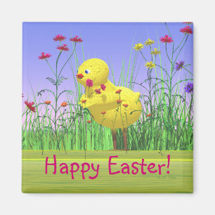 Spring Easter Chicken Magnet