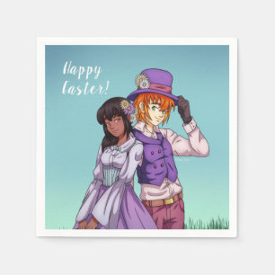 Spring Easter Couple Napkin