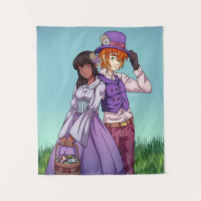 Spring Easter Couple Tapestry (Front)