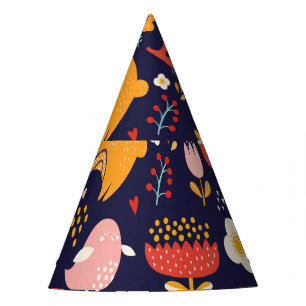 Spring Easter: flowers, bunnies collection Party Hat