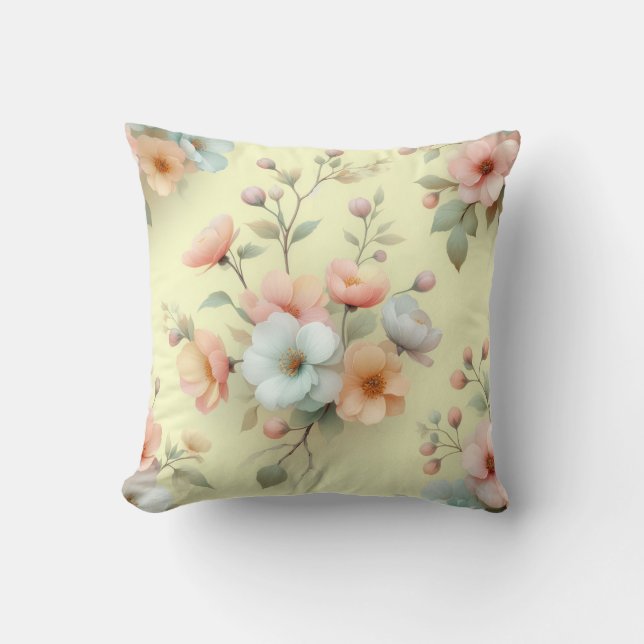 Spring Easter Flowers Cushion (Front)