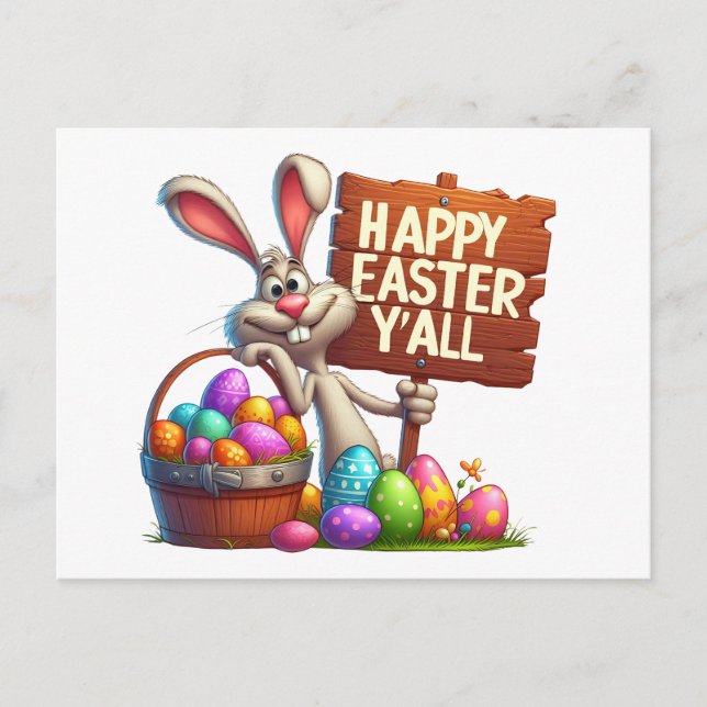 Spring Easter Handout - See Back!  Postcard (Front)