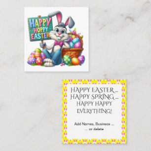 Spring Easter Handout - See Back! Square Business Card