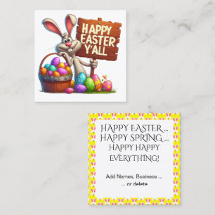 Spring Easter Handout - See Back! Square Business Card