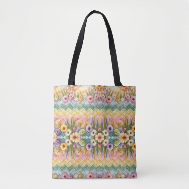 Spring Easter Joy (small pattern) Tote Bag (Front)