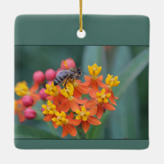Spring/Easter: Lilies and Bee Ceramic Ornament