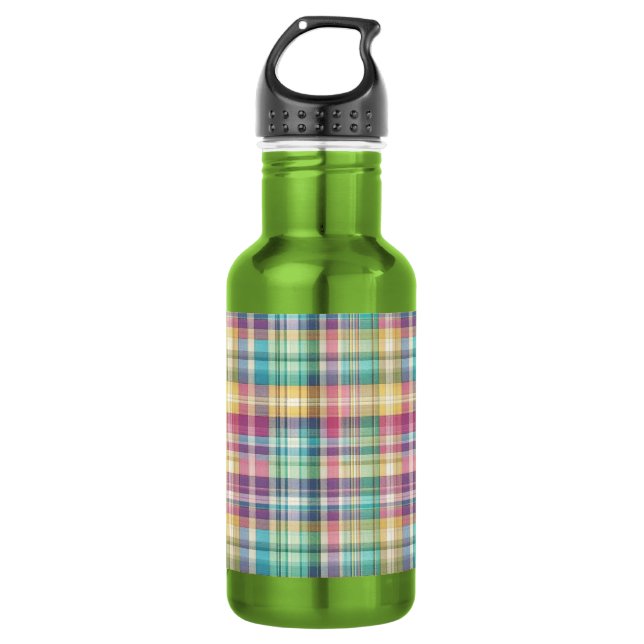 Spring/Easter pastel plaid/tartan  532 Ml Water Bottle (Front)