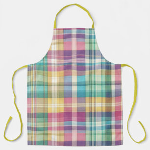 Spring/Easter pastel plaid/tartan Apron