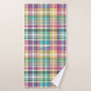 Spring/Easter pastel plaid/tartan Bath Towel