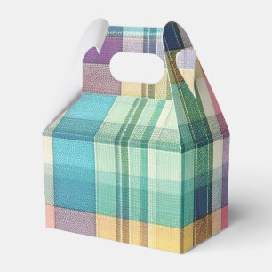 Spring/Easter pastel plaid/tartan Favour Box