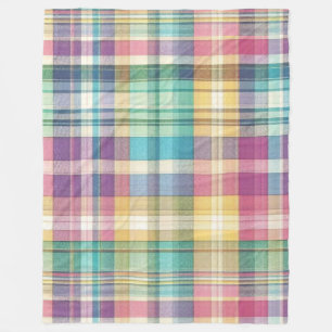 Spring/Easter pastel plaid/tartan  Fleece Blanket