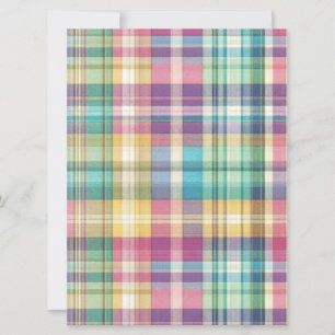 Spring/Easter pastel plaid/tartan  Holiday Card