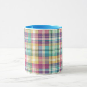 Spring/Easter pastel plaid/tartan  Mug