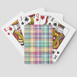 Spring/Easter pastel plaid/tartan  Playing Cards