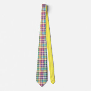 Spring/Easter pastel plaid/tartan Tie