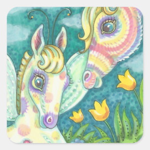 SPRING EASTER, RAINBOW BABY HORSE, FAIRY STICKERS