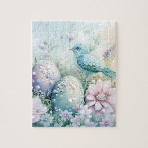Spring Eggs Bird Garden Jigsaw Puzzle