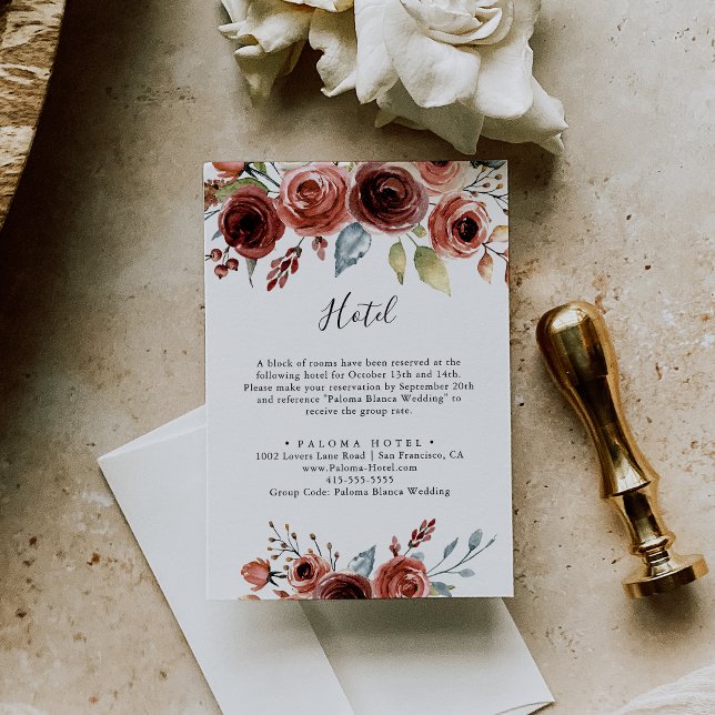 Spring Elegant Floral Hotel Enclosure Card (Creator Uploaded)