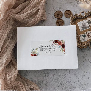 Spring Elegant Floral Wedding RSVP Address Label