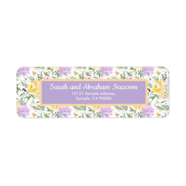 Spring Elegant Flowers Return Address Labels (Front)