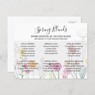 Spring Essential Oils Blend Postcard
