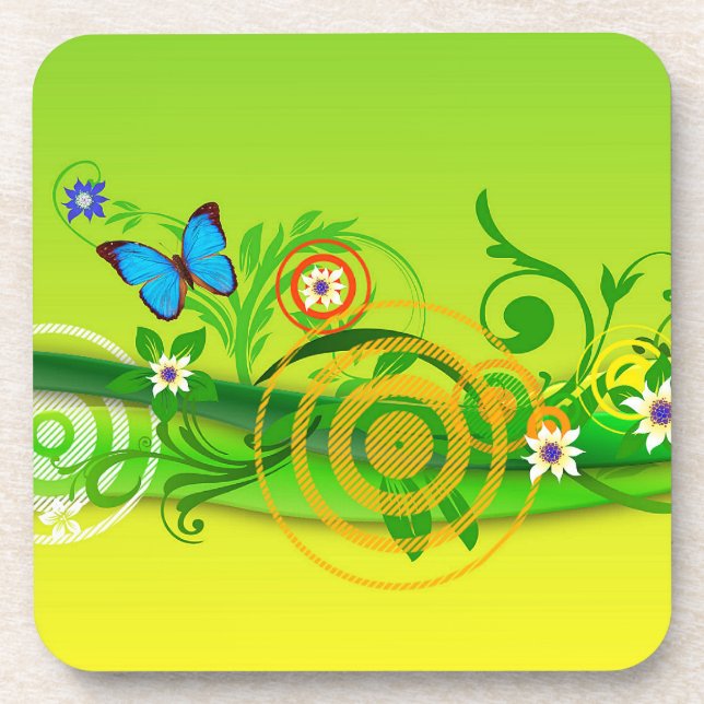 Spring Explosion Cork Coaster (Front)