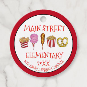 Spring Fair Carnival Festival Corndog Ice Cream Favour Tags