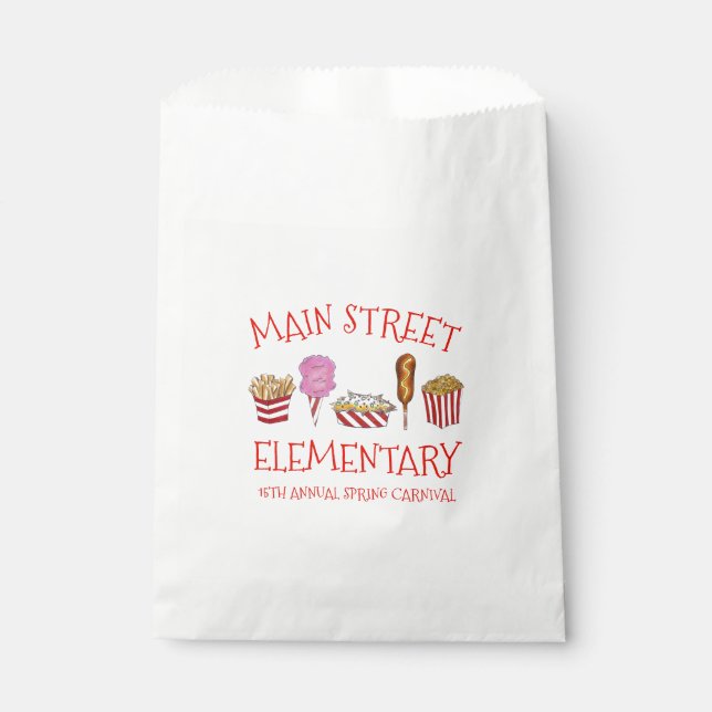 Spring Fair Carnival Festival Foods Corndog Nachos Favour Bag (Front)