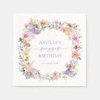 Spring Fairy Colourful Flowers 1st Birthday Party