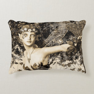 Spring Fairy Woodland Vintage Photo Fantasy Art Decorative Cushion