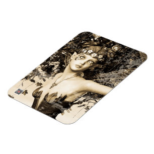 Spring Fairy Woodland Vintage Photo Fantasy Art Magnet
