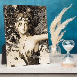 Spring Fairy Woodland Vintage Photo Fantasy Art Plaque