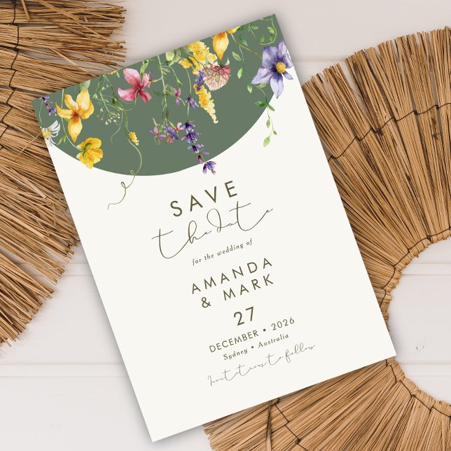 Spring Fall Boho Wildflower Bloom Whimsical   Invitation (Creator Uploaded)