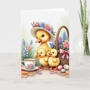 Spring Family Avian Scene Card