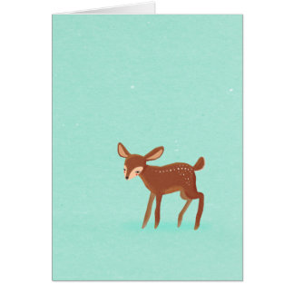 spring fawn baby deer on blue