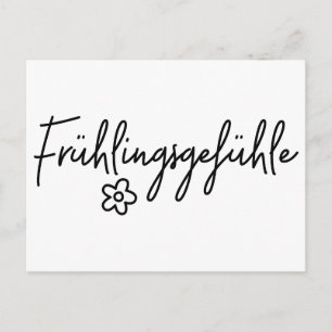 Spring Feeling, German Word, Spring Fever Holiday Postcard