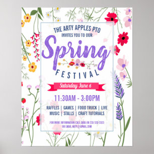 Spring festival Fling Flyer Spring Break poster