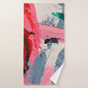 Spring Festival. Multicolored texture painting. Ab Bath Towel
