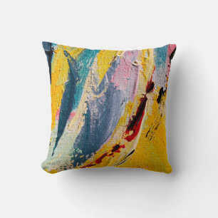 Spring Festival. Multicolored texture painting. Ab Cushion