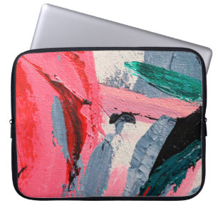 Spring Festival. Multicolored texture painting. Ab Laptop Sleeve