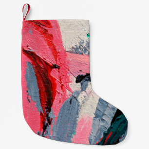Spring Festival. Multicolored texture painting. Ab Small Christmas Stocking