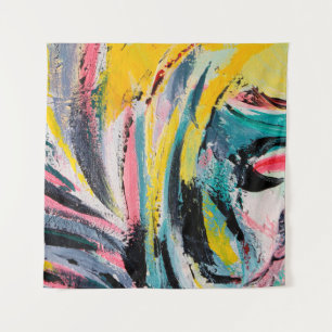 Spring Festival. Multicolored texture painting. Ab Tapestry