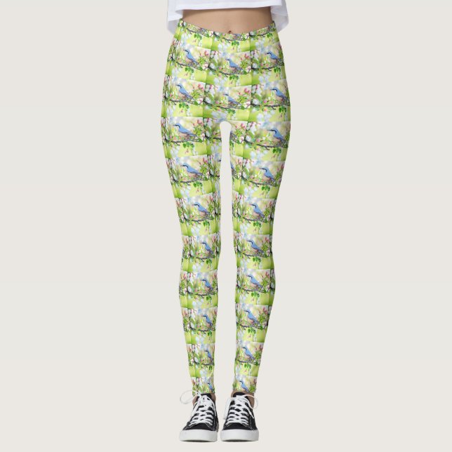 spring fling bluebird leggings (Front)