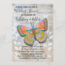 Spring Fling Butterfly Wedding Shower Invitation