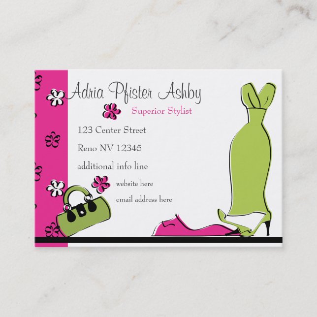 Spring Fling Fashion Business Card (Front)